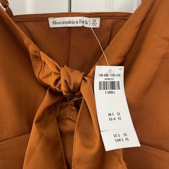 NWT Abercrombie & Fitch Babydoll Tank Top in Rust - Size: XS - Picture 3 of 3